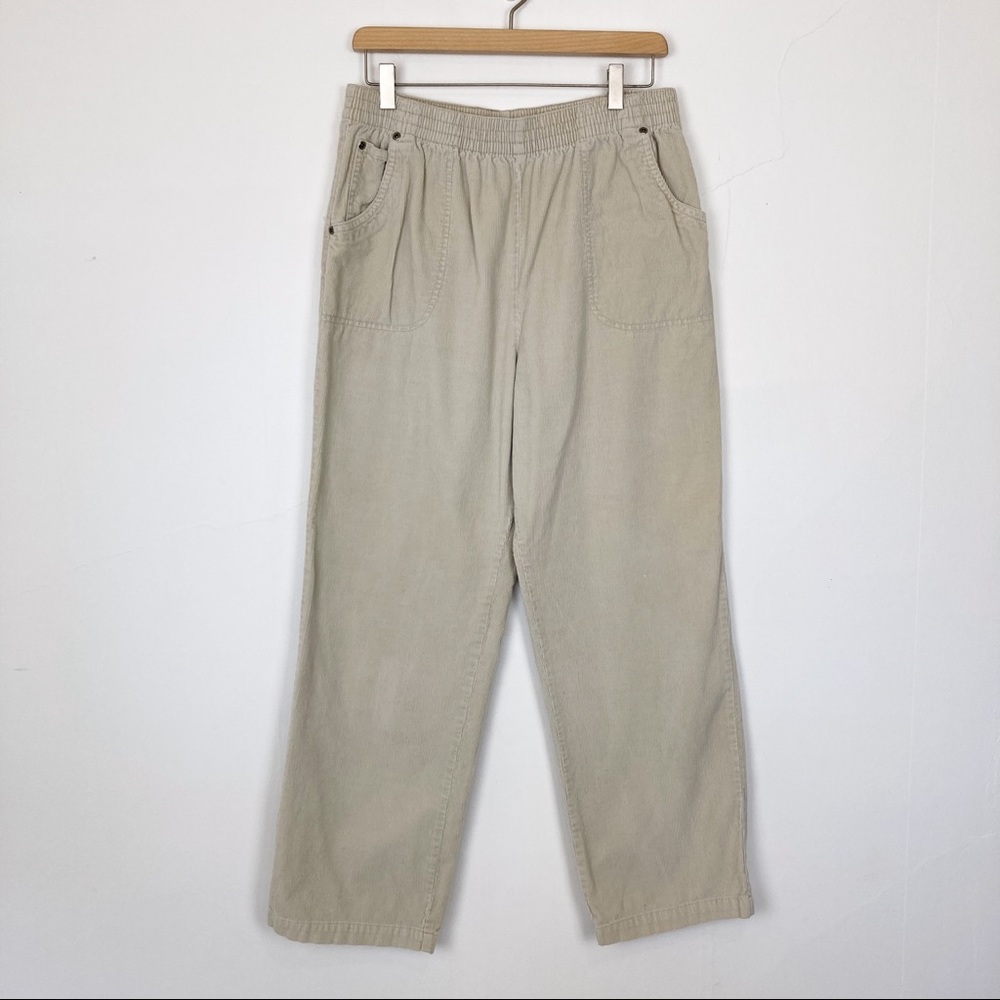 Vintage high waisted beige cords straight leg mom